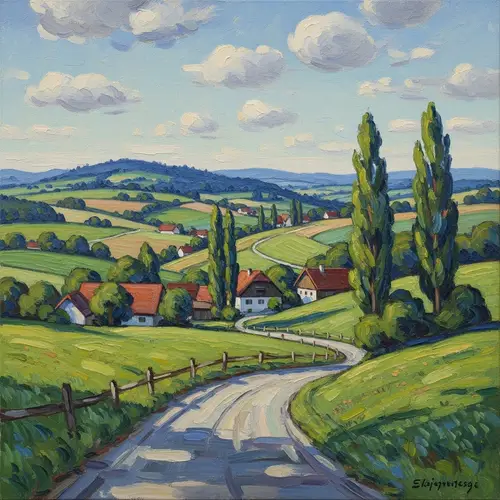 Impressionist German Countryside Art