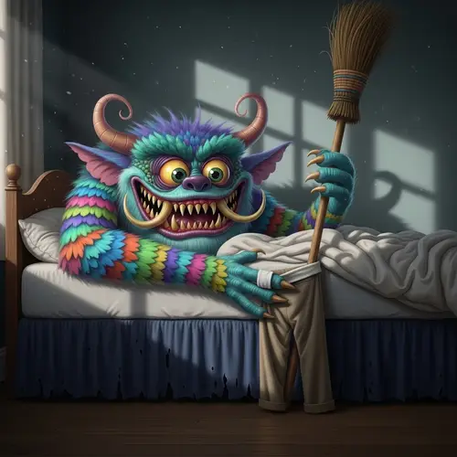 Scary Monster Under the Bed: A Boy's Nightmare