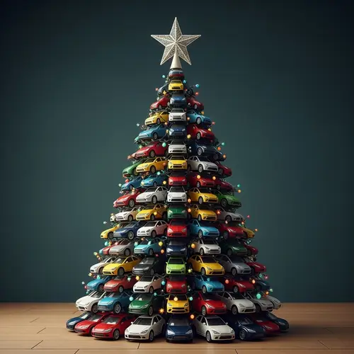 Creative Christmas Tree of Cars Design
