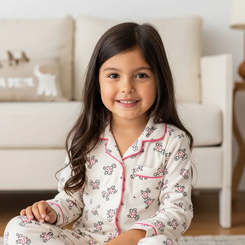 Young Girl in Pajamas - Cute Sleepwear Young Girl in Pajamas - Cute Sleepwear