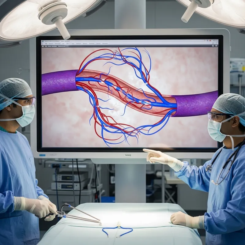 Anastomosis Vascular Simulation | Detailed Visualization Anastomosis Vascular Simulation | Detailed Visualization