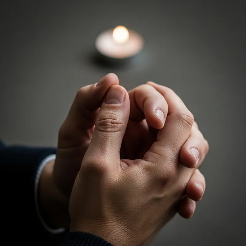 Tranquil Hands in Prayer | Black Saturday Instagram Post