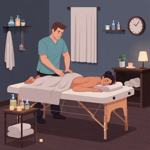 Therapeutic Massage in Serene Spa Setting