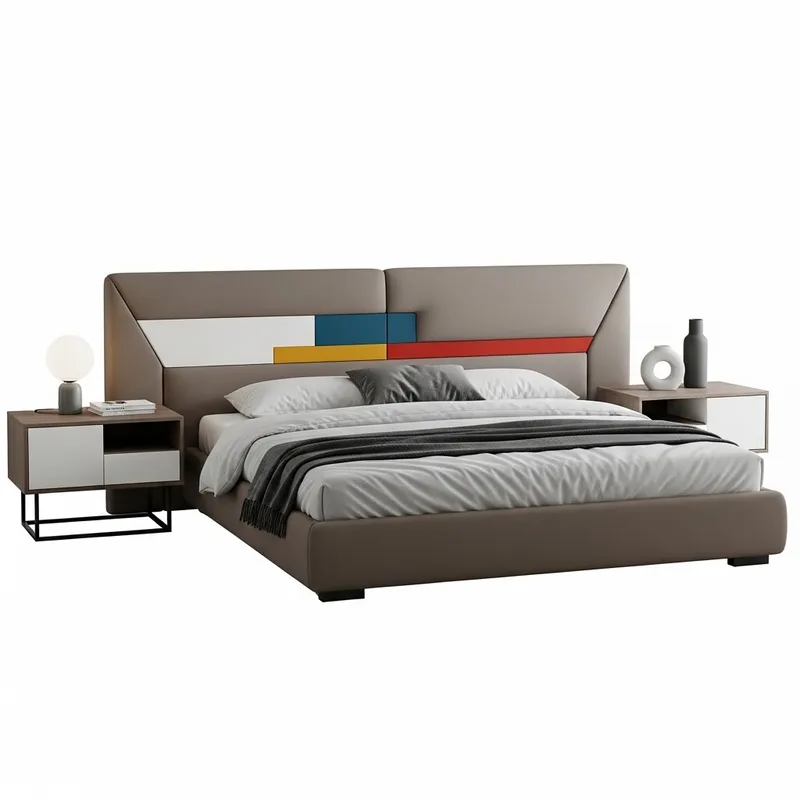 Modern King Size Bed with Minimalist Design | Sleek Bedroom Furniture