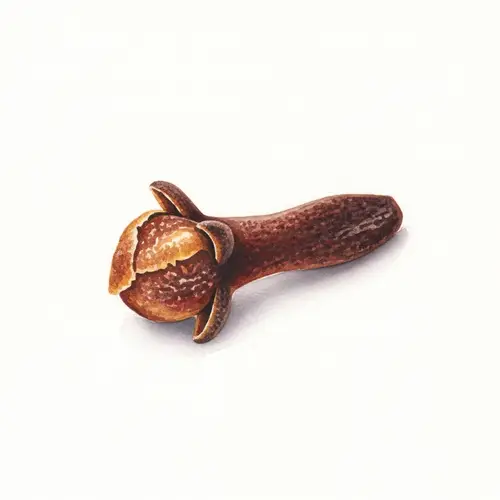 Watercolour Clove Painting - Culinary Art