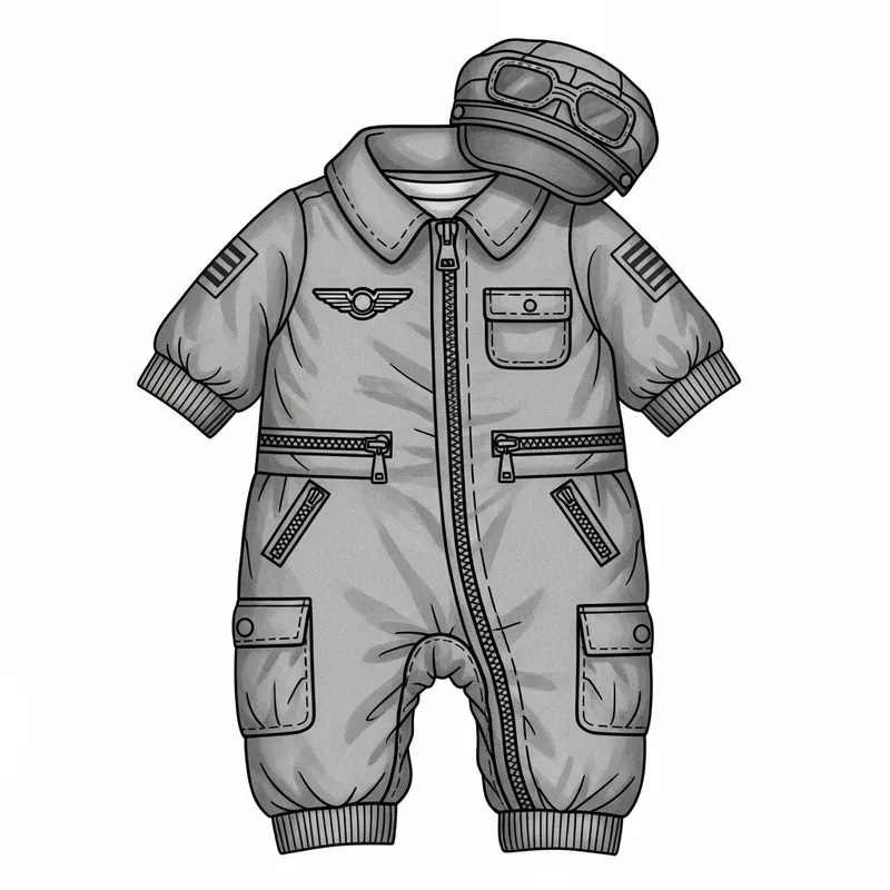 Cute Baby Pilot Outfit Clipart | Little Aviator Trend Cute Baby Pilot Outfit Clipart | Little Aviator Trend