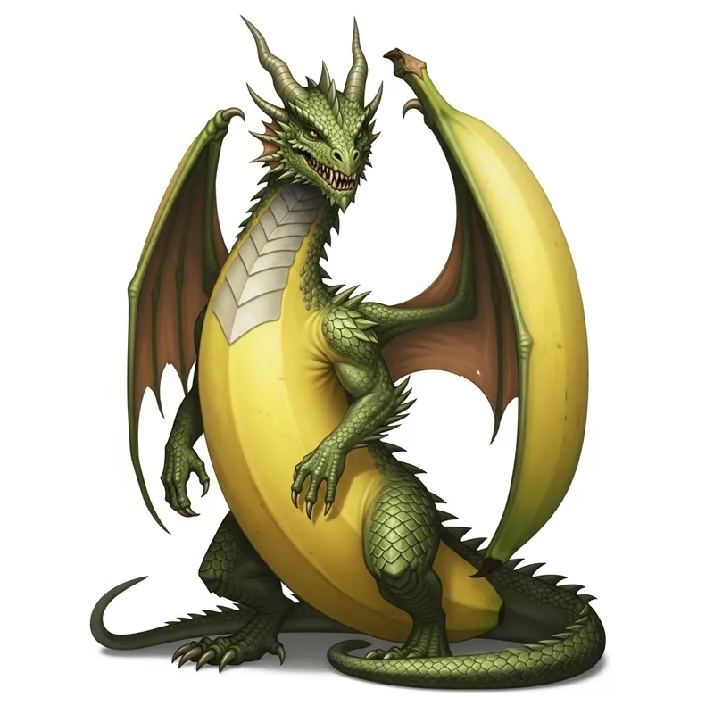 Banana Dragon: Unusual Fusion Creature Imagery