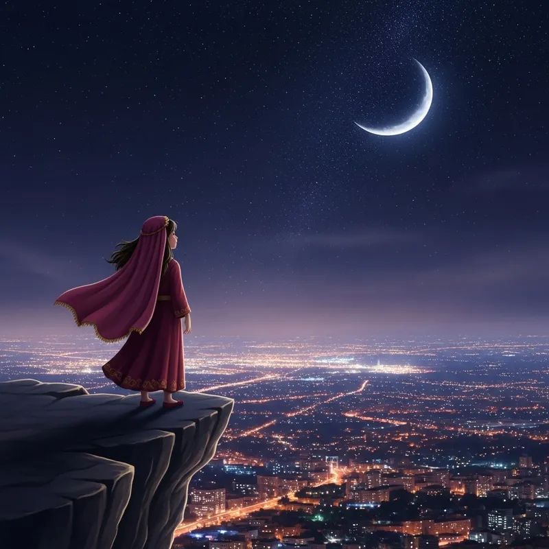 Enchanting Fantasy Illustration of a Dreamy Girl