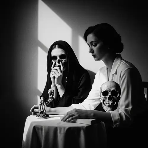 Gothic-Inspired Surreal Death Photo | Symbolic Avant-Garde Art