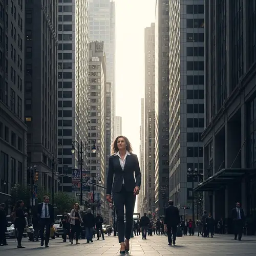 Giant Jennifer Garnet Strolling Through the City