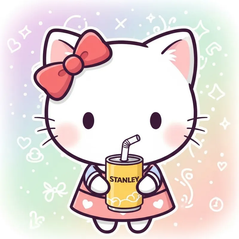 Cute Hello Kitty with Stanley Mug