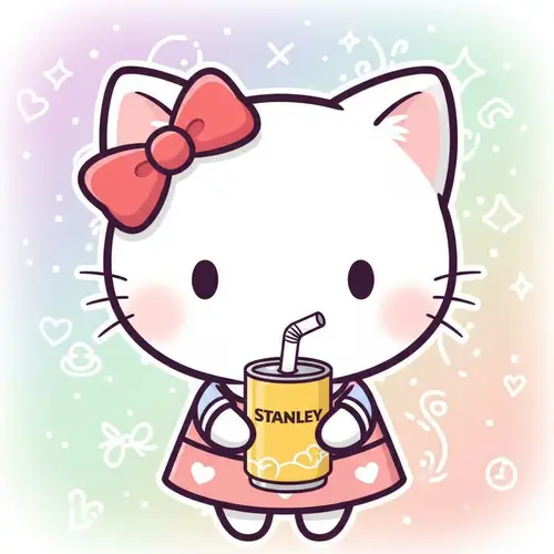 Adorable Hello Kitty with Stanley Mug