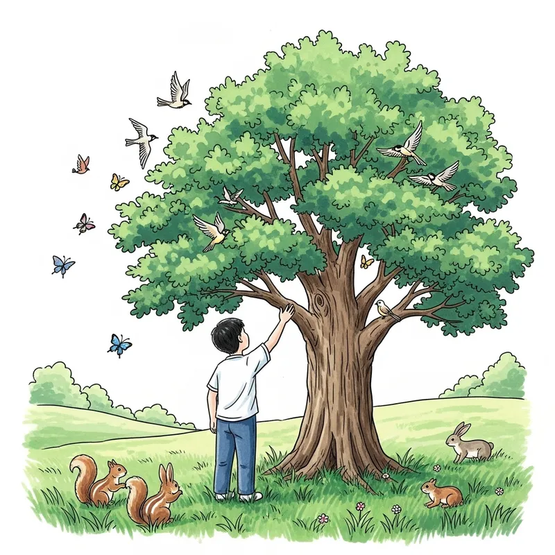 Boy Embracing Nature: Strengthen Your Connection Boy Embracing Nature: Strengthen Your Connection