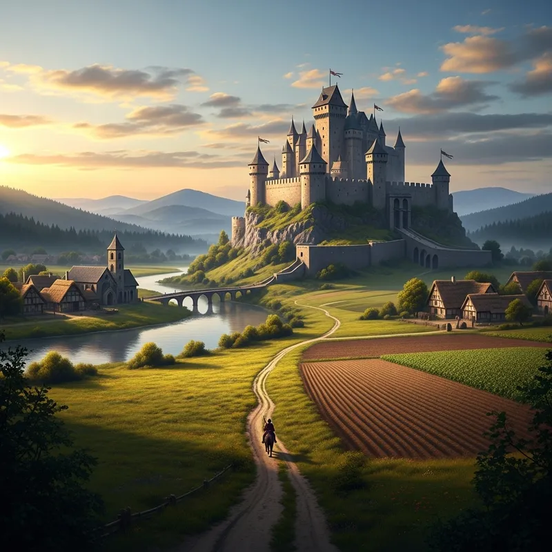 Medieval Historical Landscape View | Pemandangan Sejarah Abad Pertengahan