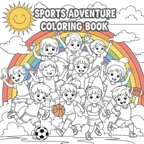 Sports Adventure Coloring Book for Kids