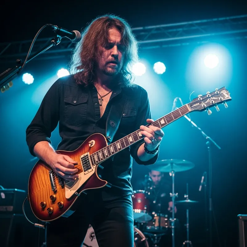 Dynamic Rock Guitarist Performance | Vibrant Colors & Bold Lighting Dynamic Rock Guitarist Performance | Vibrant Colors & Bold Lighting