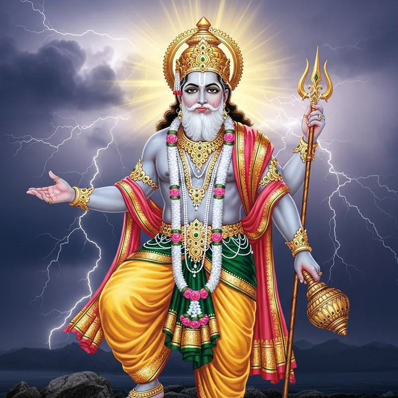 Energetic South Asian Deity in Powerful Stance Energetic South Asian Deity in Powerful Stance