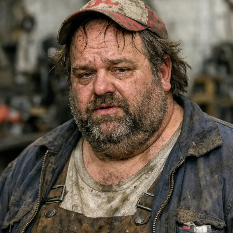 Fat Blue Collar Worker in His Late 40s | Unkempt Appearance Fat Blue Collar Worker in His Late 40s | Unkempt Appearance