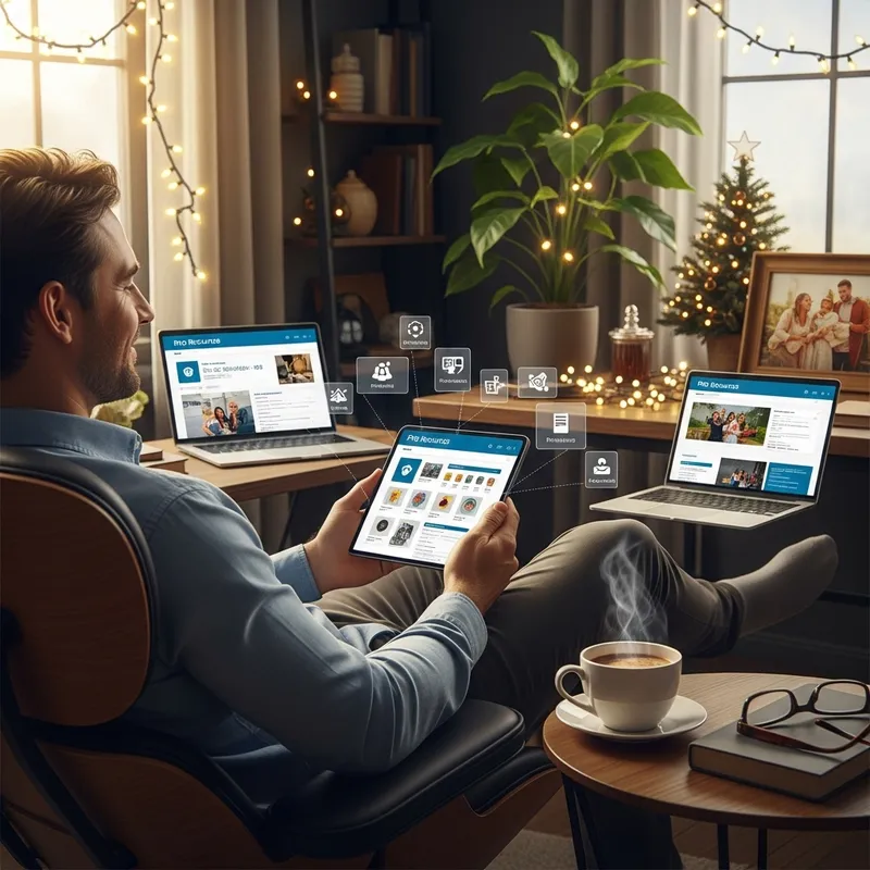 Pro Resources Services | Man Using Device for Productivity & Fun