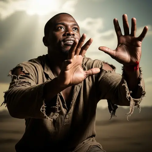 African Man Breaking Free - Symbol of Liberation and Determination