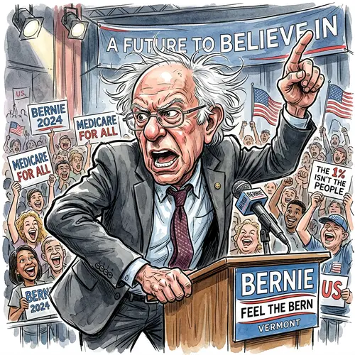 Bernie Sanders Caricature Art