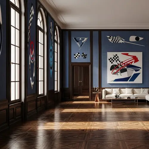 Luxurious Italian Interior with Modern Boiserie Panels