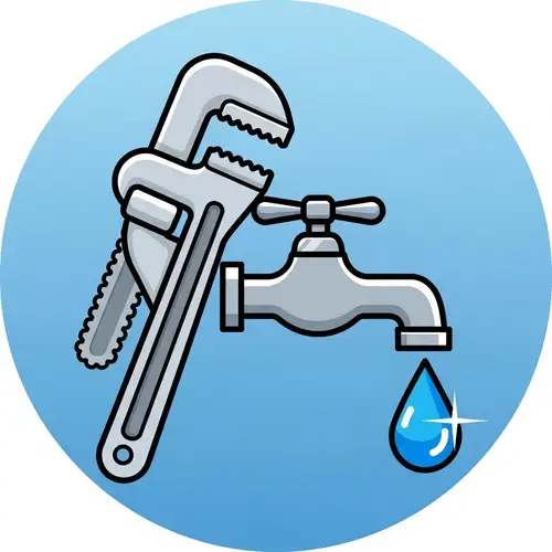 Stylized Plumbing Icon for Mobile Apps