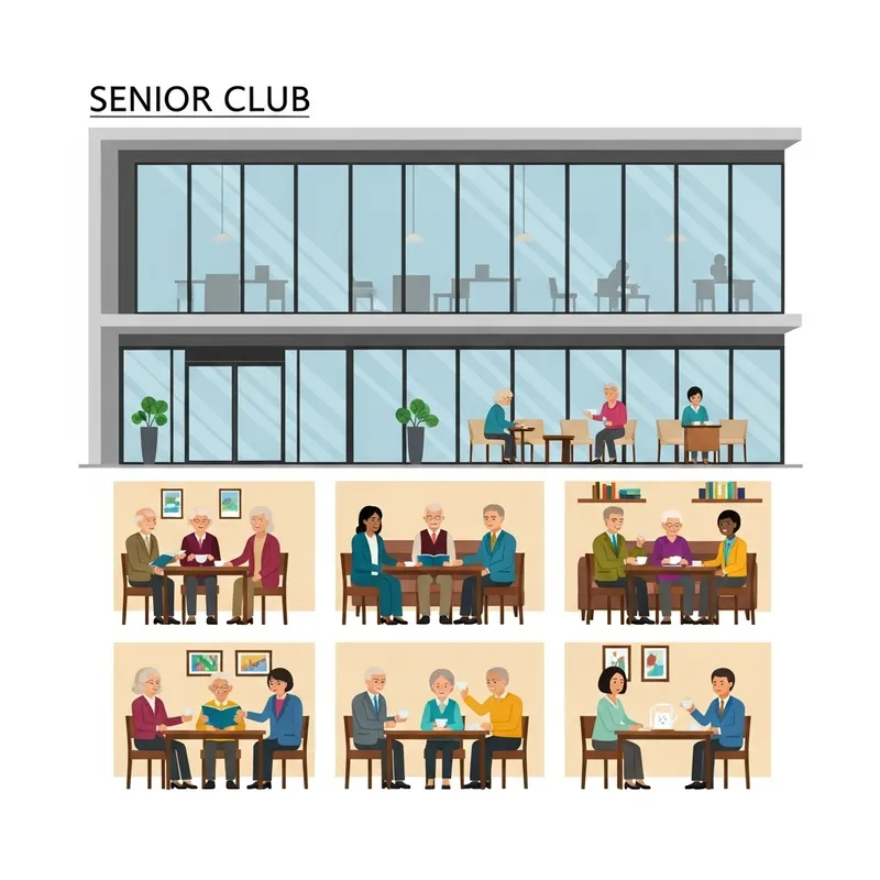 Seoul Central Senior Club | Diverse Group of Seniors Engaged in Activities