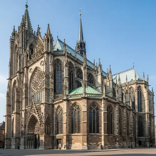 Gothic Architecture: Stunning Cathedral in Serene Setting