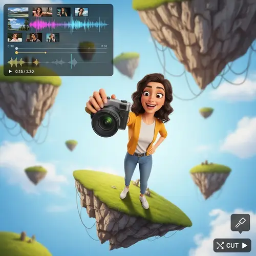 Playful Vlog Style: Middle Eastern Woman Vlogging in Quirky Setting