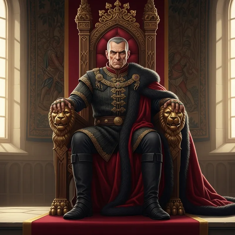 Putin on Throne: Powerful and Authoritative Image