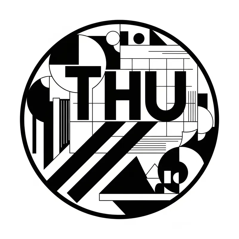 Thursday Calendar Logo in Russian Constructivist Style