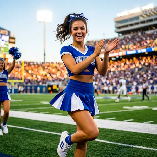 Energetic Cheerleader Portrait in Vibrant Colors