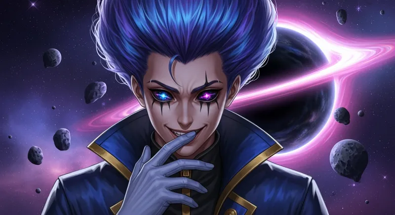 Galactic Odyssey: Blue-Purple Big Hair Villain