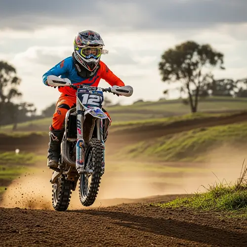 11-Year-Old Boy Riding Motocross Bike | Brown Hair, 65kg