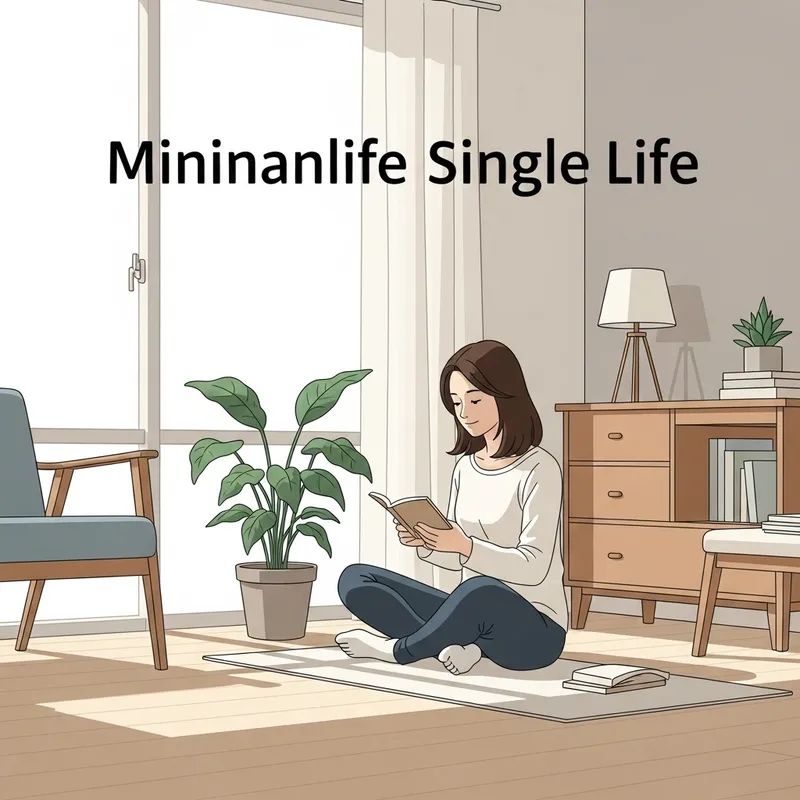The Single Life: Serene Asian Woman Embracing Minimalism