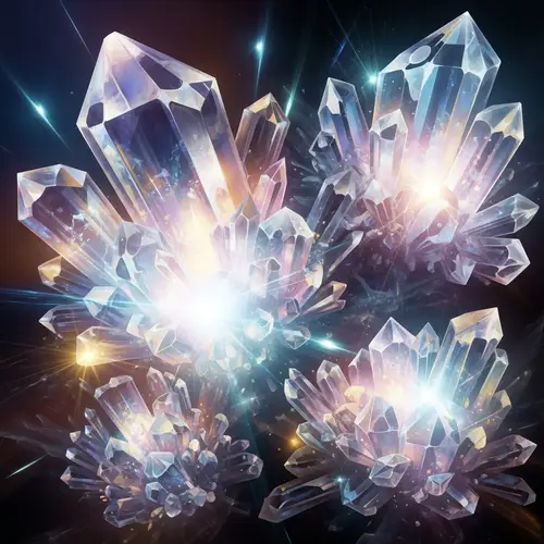 Crystal Energy Abstract Scene - Mystical Colors & Light