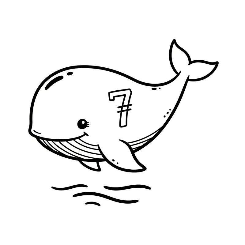 Cartoon Whale Tattoo Design with Cute Diving Theme