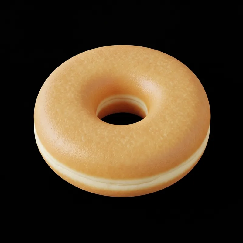 Honey Donut with Cream on Top and Plain Below