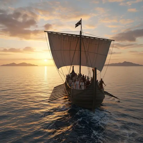 Pleasant Sunrise Adventure: Odyssey Depiction