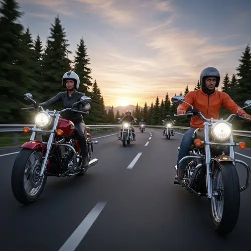 3D Indian Motorcycles Racing Through Scenic Landscape