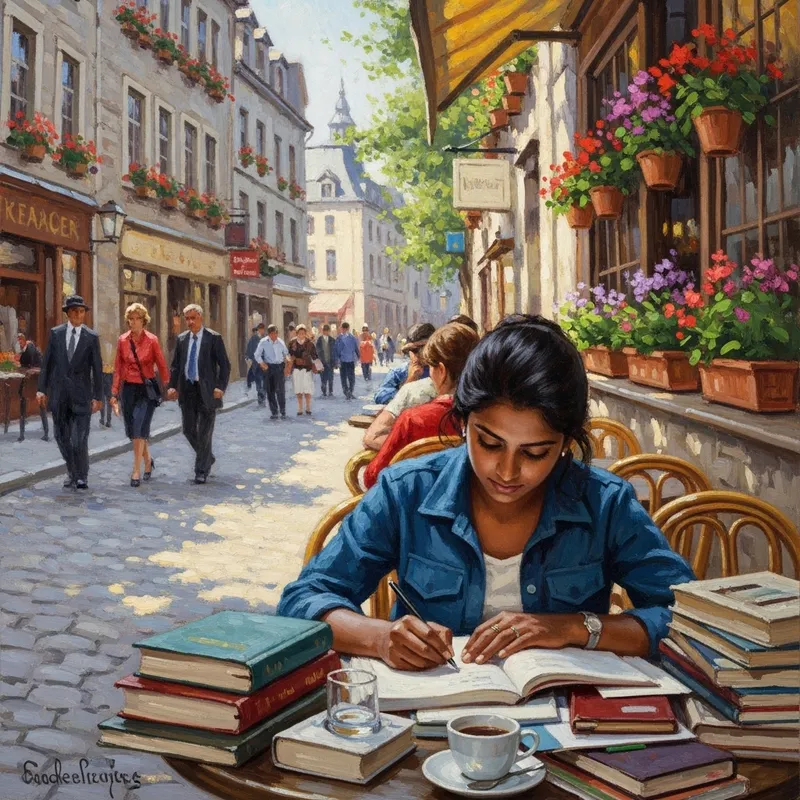 Studying Abroad Painting, Impressionistic Style