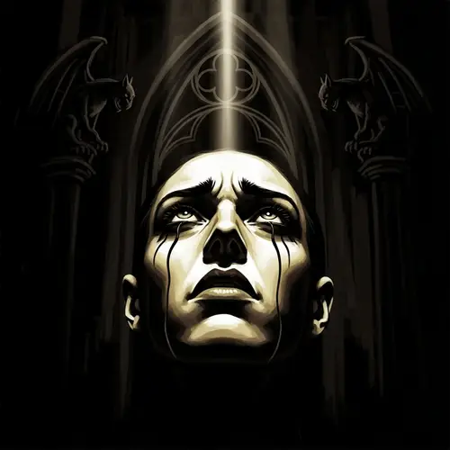 Dramatic Chiaroscuro Gothic Digital Painting