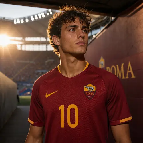 Crimson Gold Soccer Jersey: Athlete Showcase