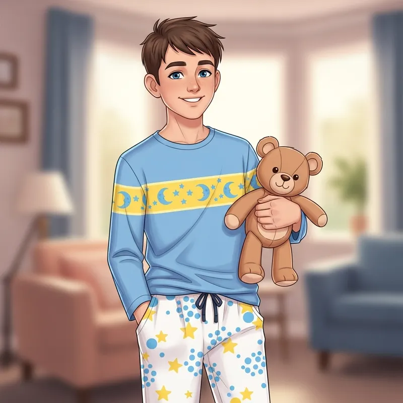 Adorable 13-Year-Old Boy in Pampers-Inspired Outfit Adorable 13-Year-Old Boy in Pampers-Inspired Outfit