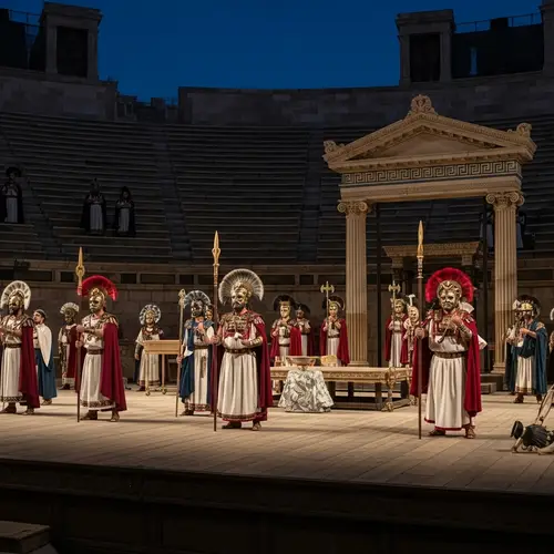 Prometheus Bound: Greek Theater Scene Artwork