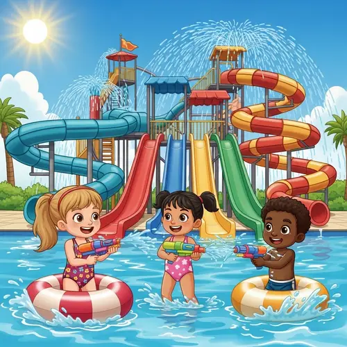Fun Water Park Adventure for Kids: Summer Splash & Laughter