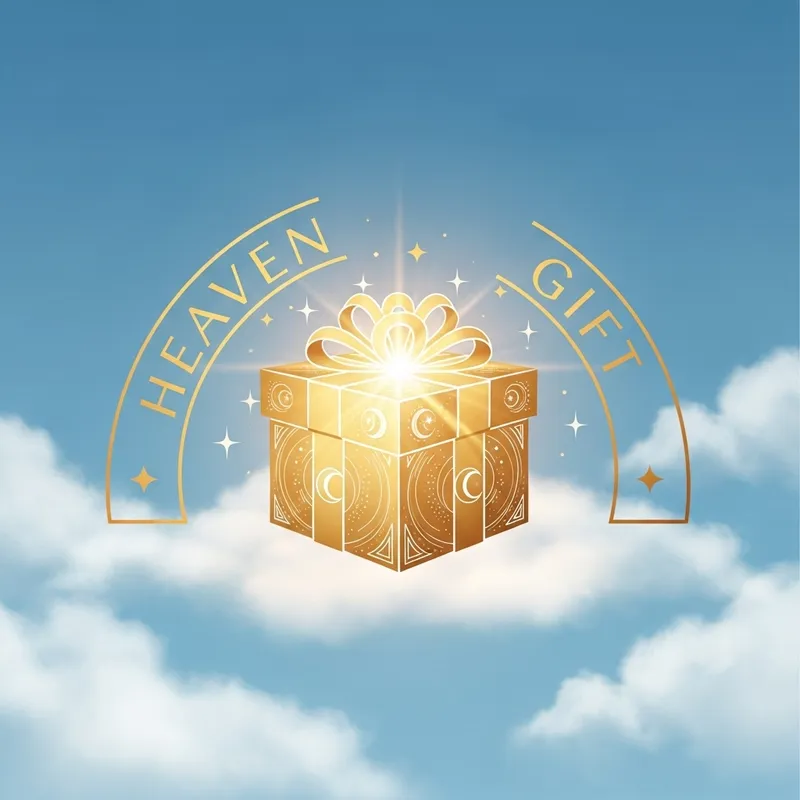 Heavenly Gift Logo - Tranquil & Divine Celestial Design