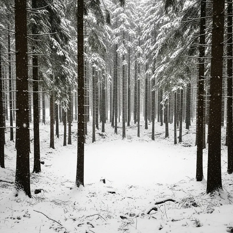 Snowy Forest Serenity - A Peaceful Winter Scene
