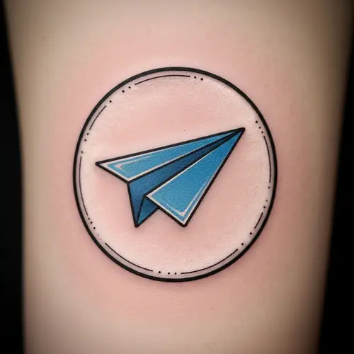 Telegram Messenger Logo Tattoo Design